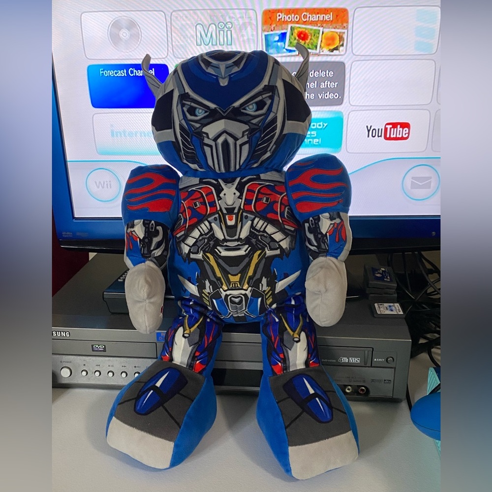 Build a Bear Transformers Optimus Prime Bear BABW Jointed Transforms 17" Stuffed